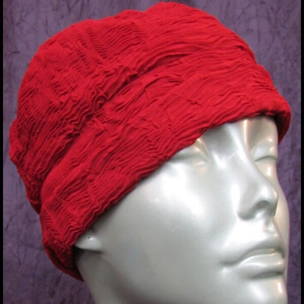 Red Crinkle Hat